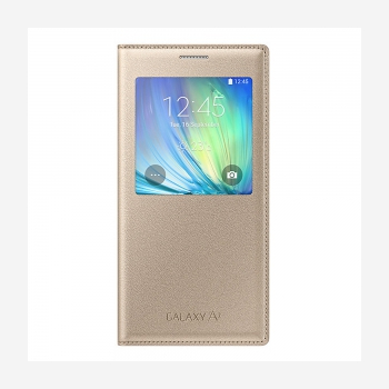 Samsung Flip Case S-View EF-CA700BF for Galaxy A7 gold