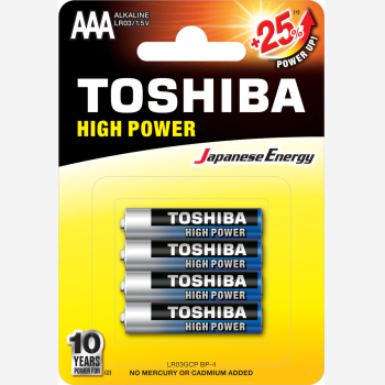 Μπαταρίες Toshiba High Power AAA (blister 4pcs)