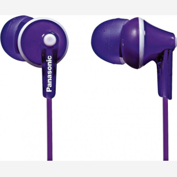 Panasonic RP-HJE 125 E-V Purple Ακουστικά Earphones Stereo με Δυνατό μπάσο,βύσμα 3.5mm