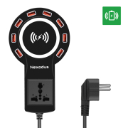 OEM Nexodus 8 Port USB Hub + Qi Charging (Black)