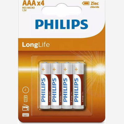 Philips LongLife Μπαταρίες Zinc AAA 1.5V 4τμχ