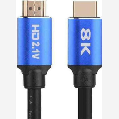 iBox HD08 HDMI 2.1 Cable HDMI male - HDMI male 2m Μαύρο