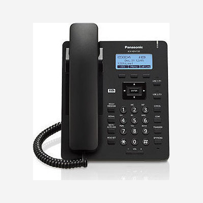 Panasonic KX-HDV130 black, Ενσύρματο τηλέφωνο VoIP, με 2lines LCD ,2 λογαριασμούς SIP